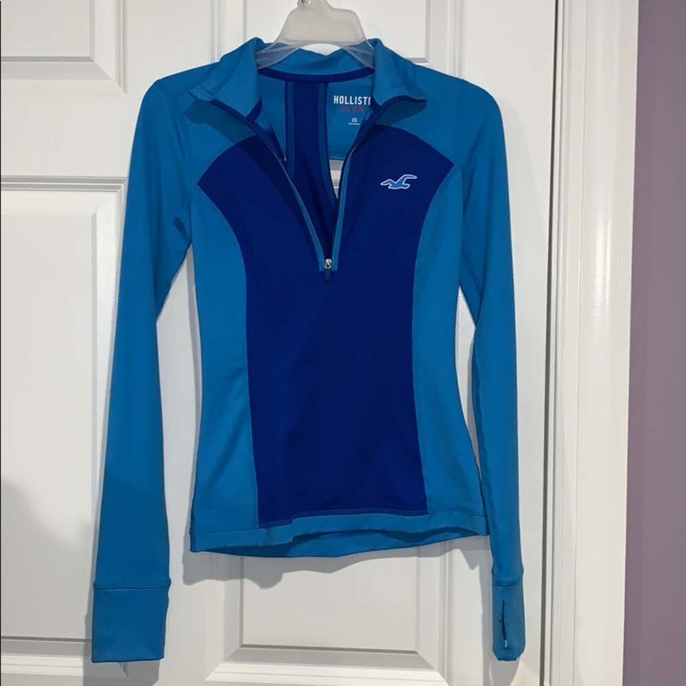 Hollister athletic zip up shirt